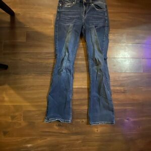 Warehouse Dark Blue Flare Jeans